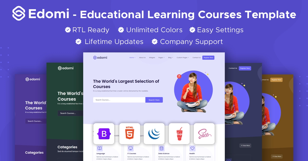 Edomi - Bootstrap 5 Education & Online Course HTML Template