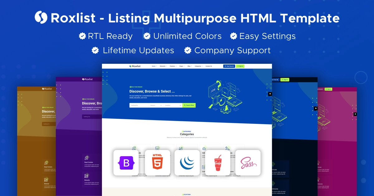 Roxlist - Listing Directory Multipurpose HTML Template