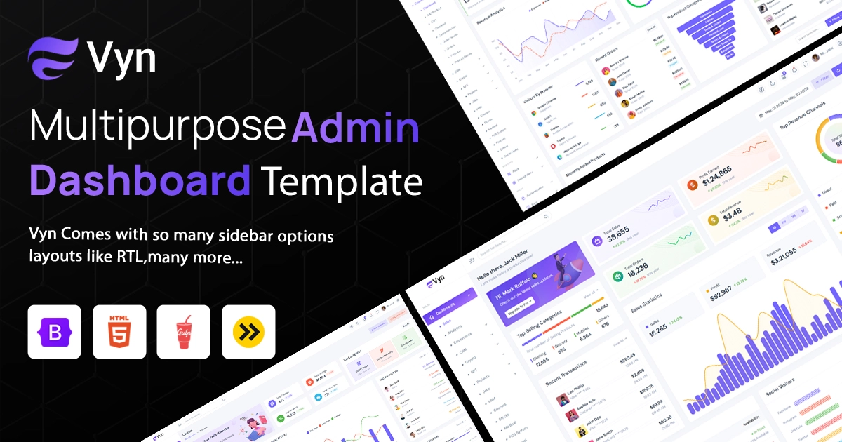 Vyn Bootstrap Dashboard Template