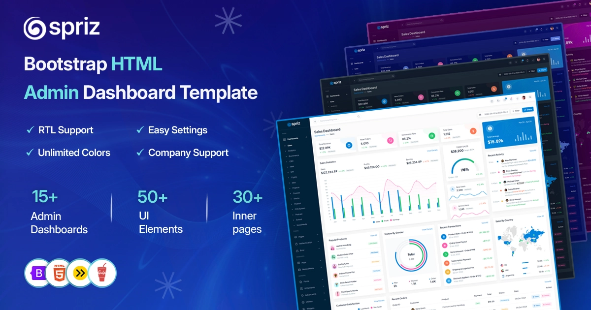 Spriz Admin HTML Template