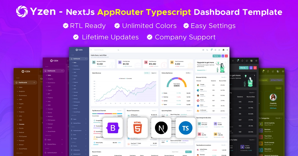 Yzen NextJS Admin Dashboard Template