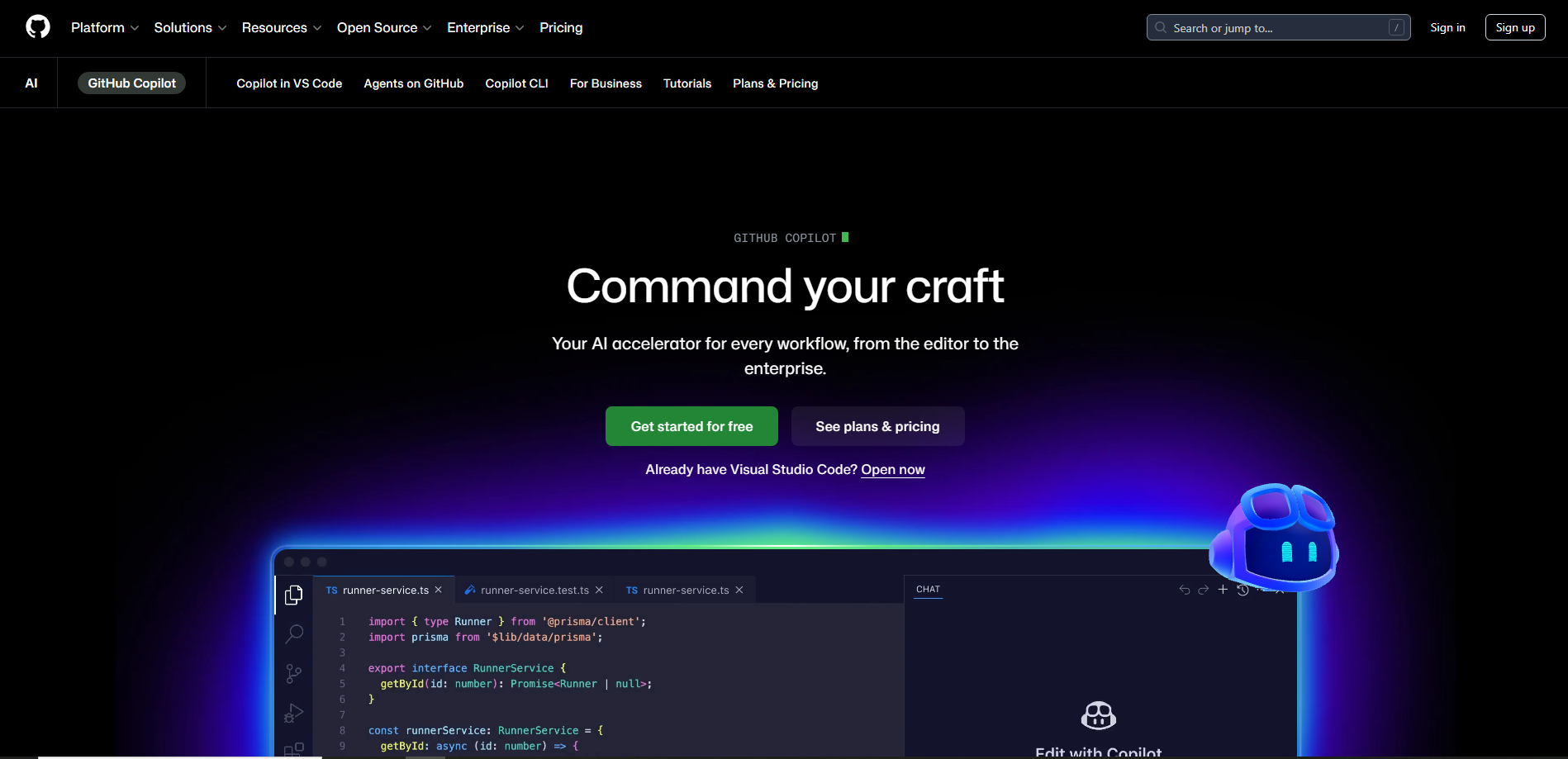 GitHub Copilot UI