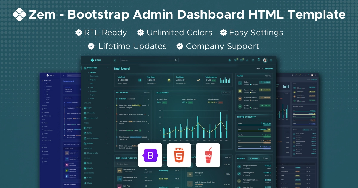 Zem Admin Template