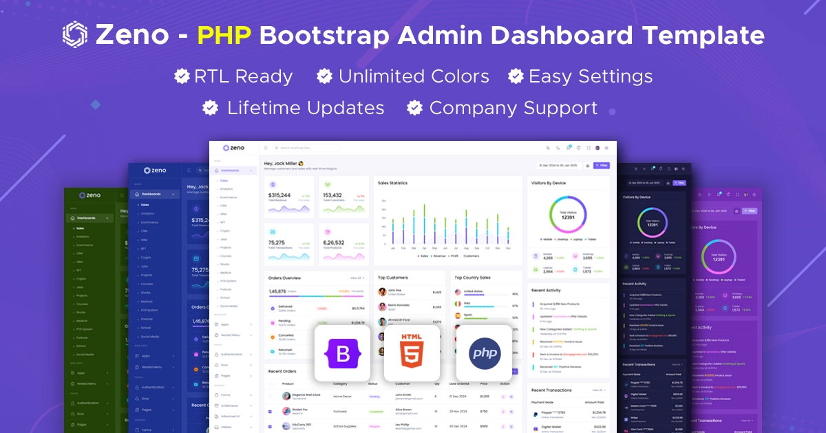 Zeno Admin Dashboard