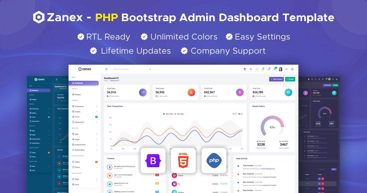 Zanex PHP Dashboard