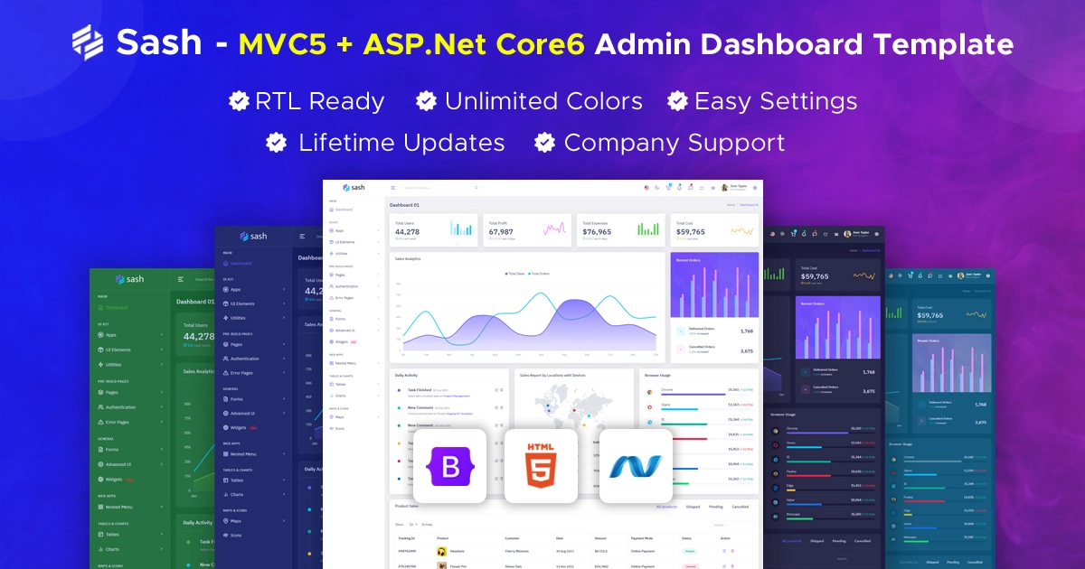 Sash Asp.Net Admin Panel Template