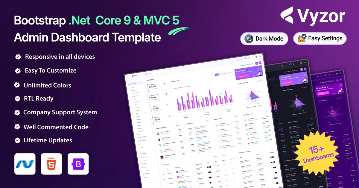 Vyzor Asp.Net Admin Template