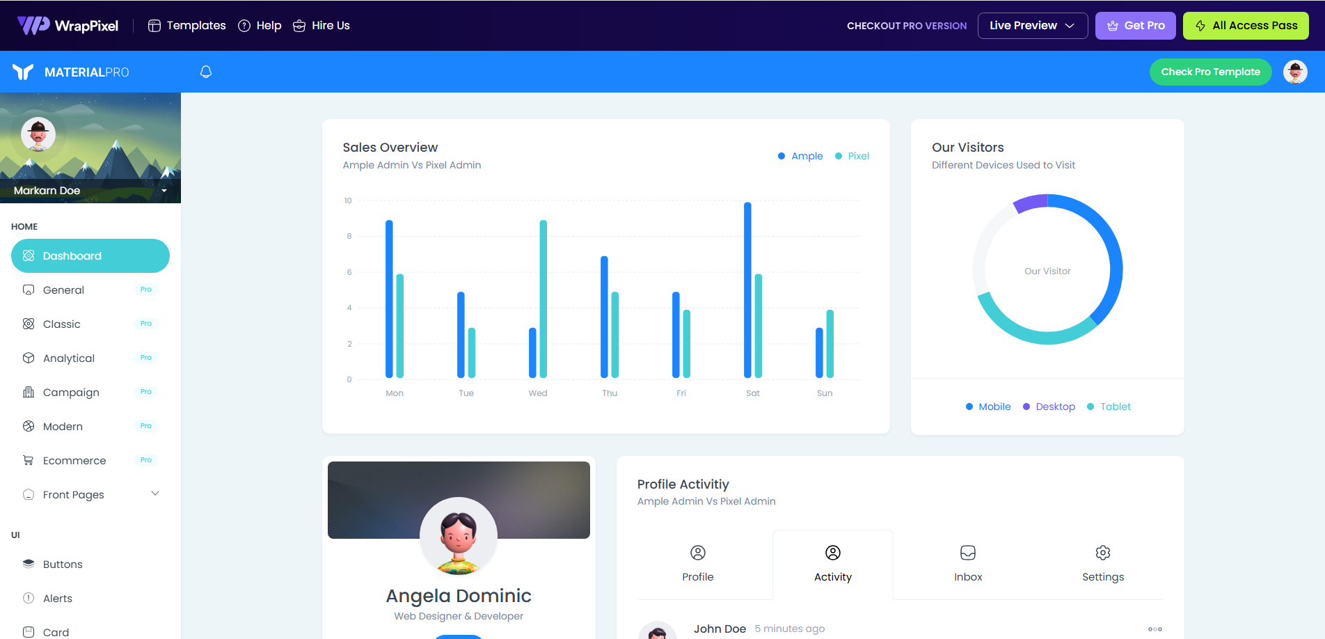 Material Pro Lite Admin Template