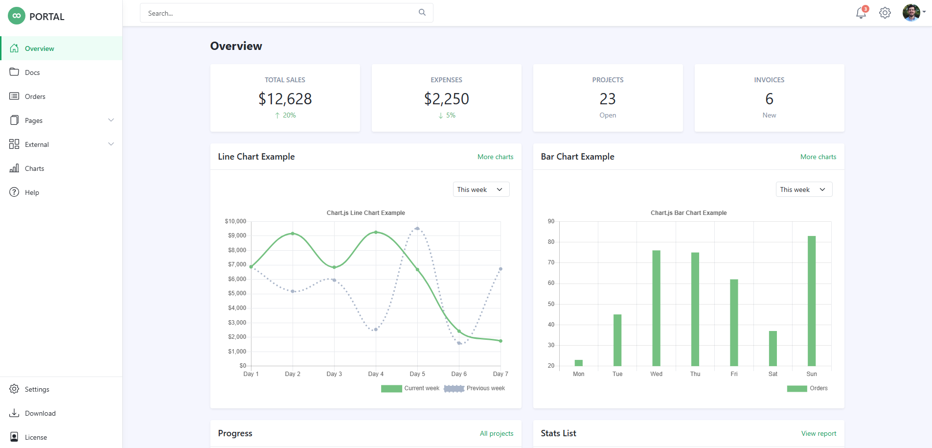 Portal Admin Panel