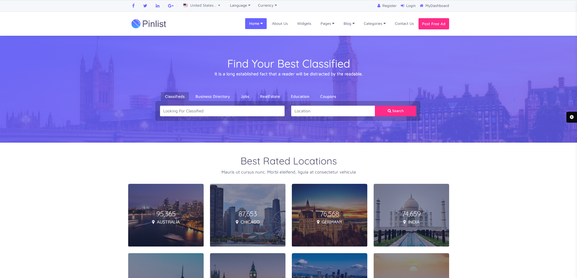 Directory Website Template