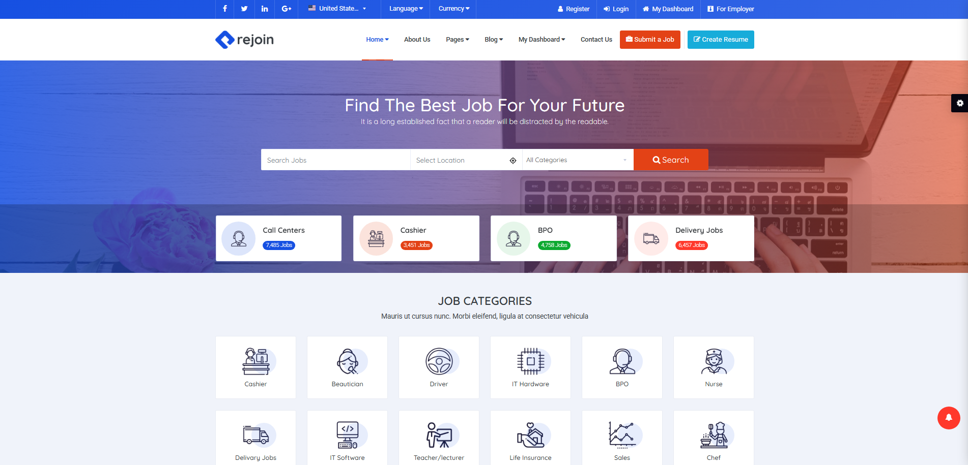 Job Board Website Template